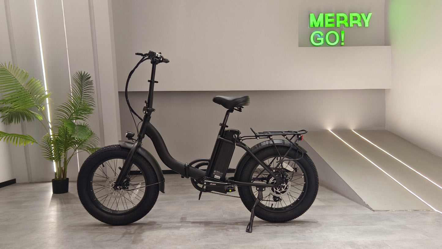 FAT-S Folding Electric Bike - Black Top speed 32km/h