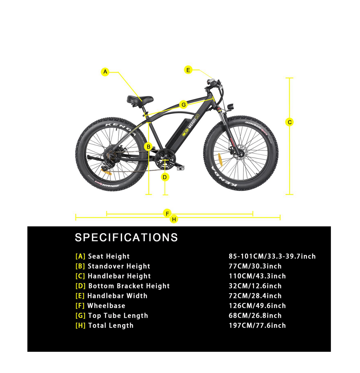 HOOK - Mountain Bike - Black Top speed 32km/h