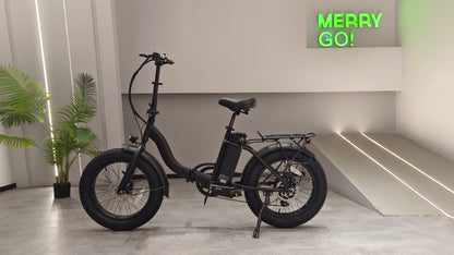 FAT-S Folding Electric Bike - Black