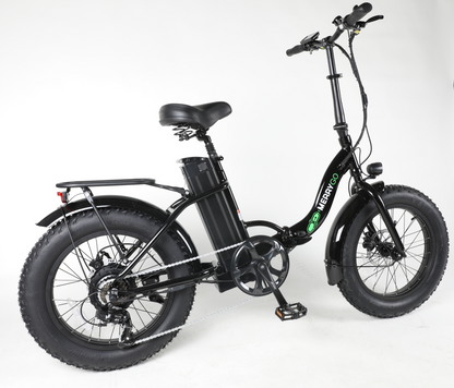 Electric folding bike specifications: 48volt 500 watt Bafang motor, Samsung Lithium ION Battery, Kenda tires, Shimano Gears, Tektro Hydraulic Disc brakes, Electric Fat Tire Bikes, Electric Mountain Bike, Ebike