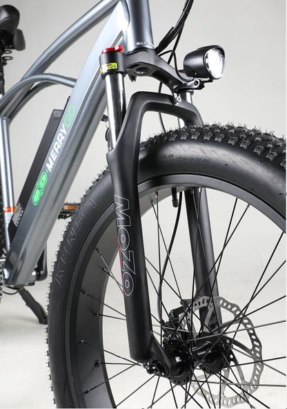 All our electric bikes sport premium components: Kenda tires, Shimano gears, Tektro hydraulic disc brakes, Samsung Battery, Bafang motor, etc. Our mission Buy it once - ride it for life.